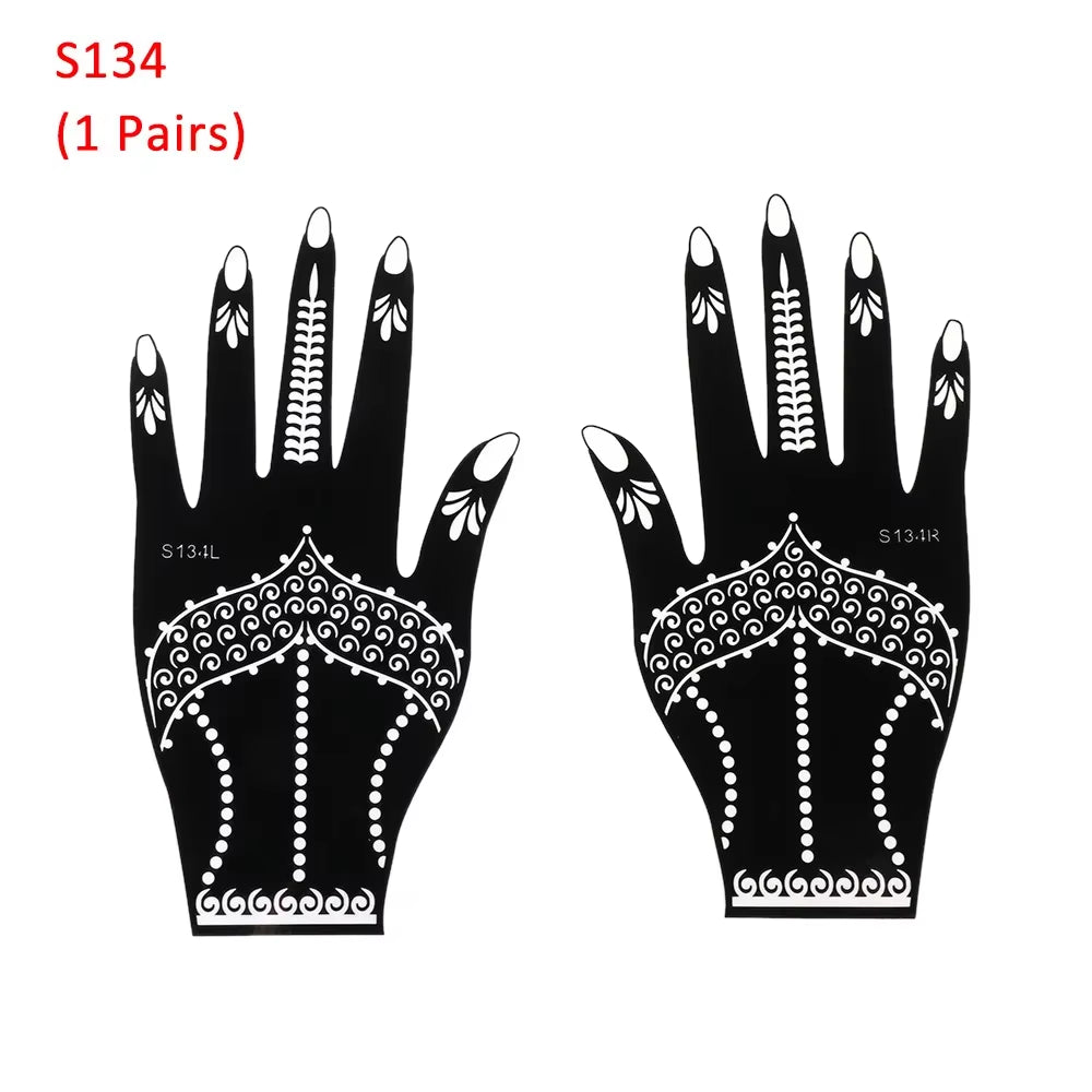 2025 New Professional Henna Stencil Temporary Hand Tattoo Body Art Sticker Template Wedding Tool Flower Tattoo Stencil