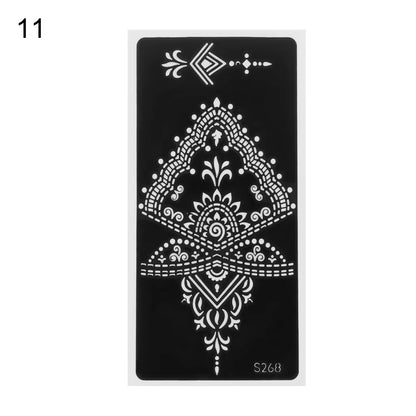 2025 New Professional Henna Stencil Temporary Hand Tattoo Body Art Sticker Template Wedding Tool Flower Tattoo Stencil