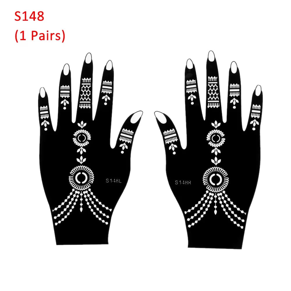 2025 New Professional Henna Stencil Temporary Hand Tattoo Body Art Sticker Template Wedding Tool Flower Tattoo Stencil