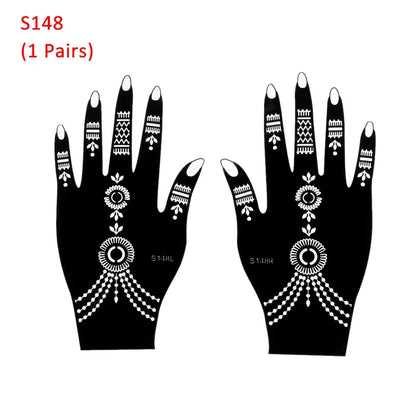 2025 New Professional Henna Stencil Temporary Hand Tattoo Body Art Sticker Template Wedding Tool Flower Tattoo Stencil