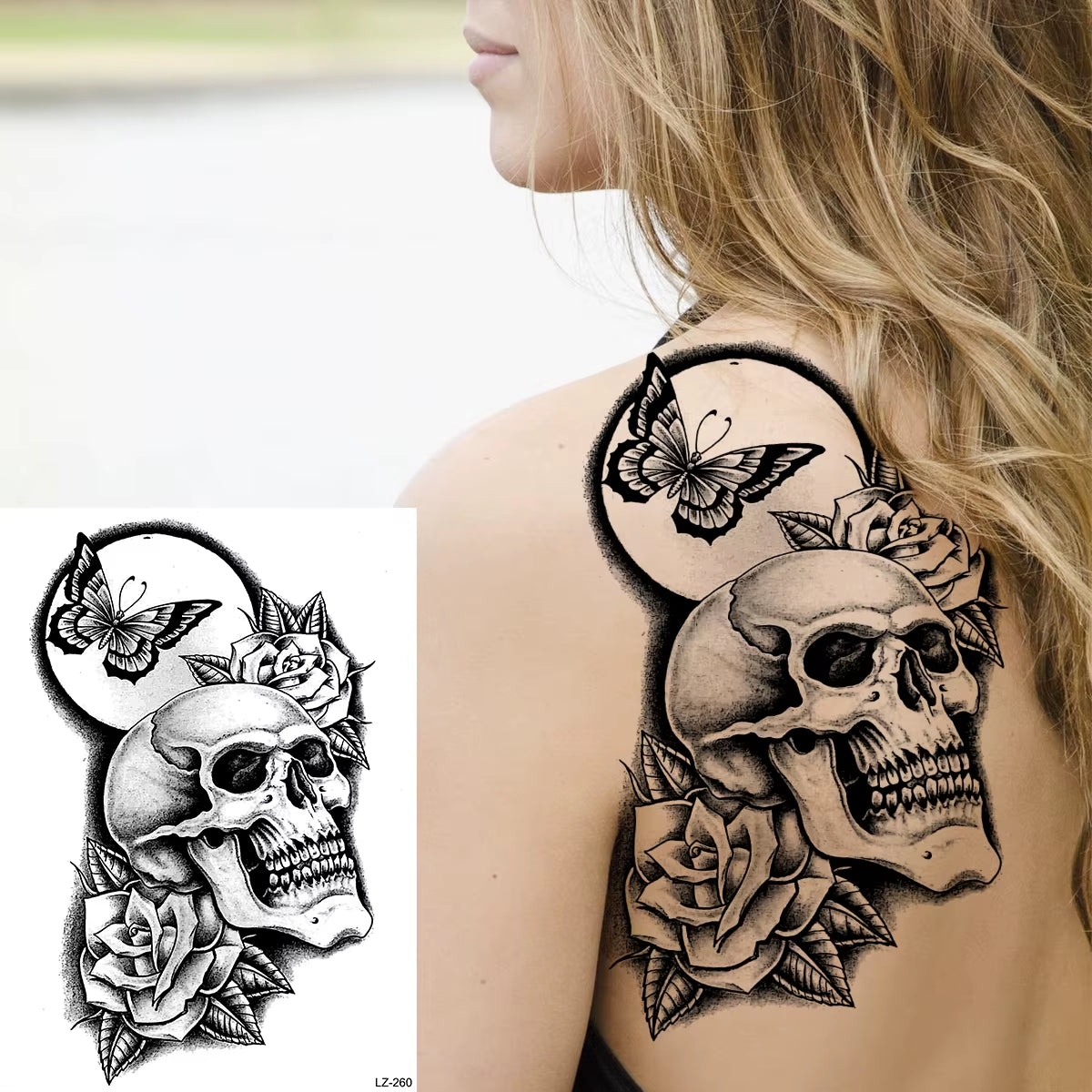 Lotus Henna Mandala Chest Temporary Tattoos for Women Underboob Adult Butterfly Turtle Lion Fake Tattoo Sexy Waterproof Tatoos