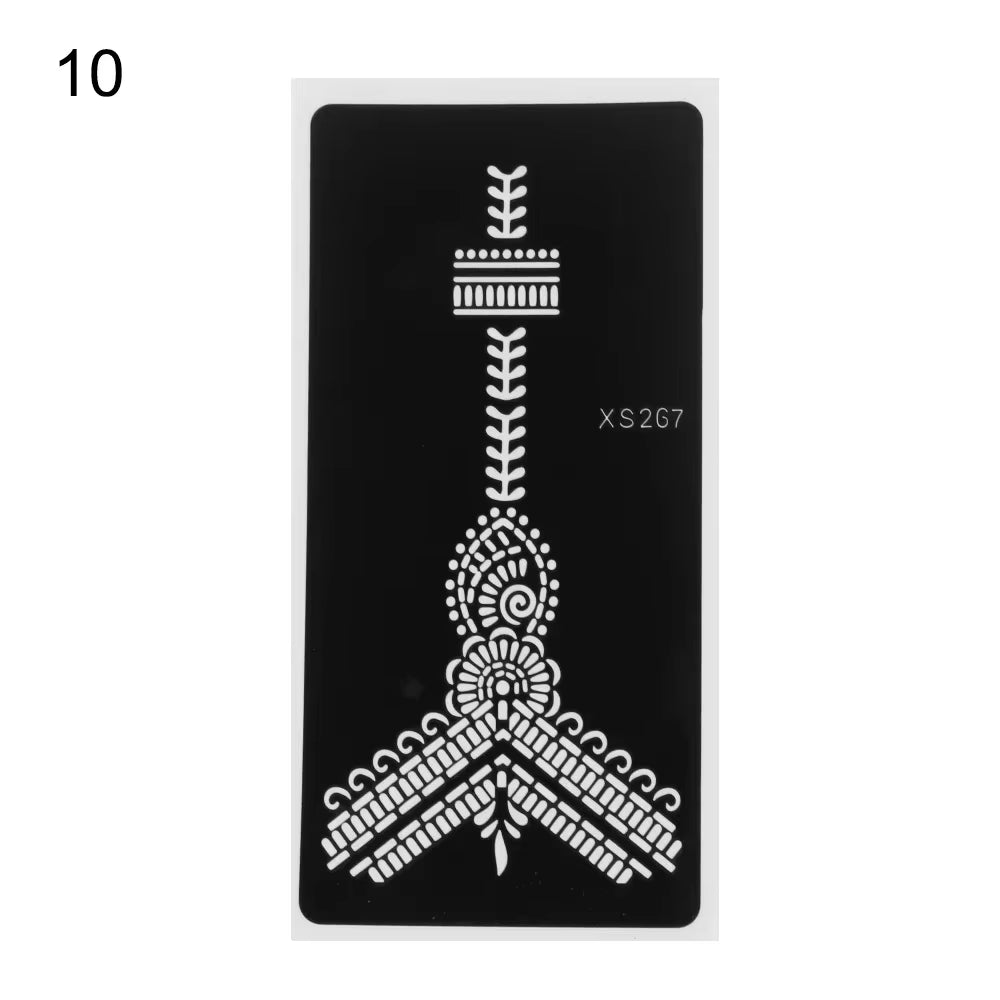 2025 New Professional Henna Stencil Temporary Hand Tattoo Body Art Sticker Template Wedding Tool Flower Tattoo Stencil