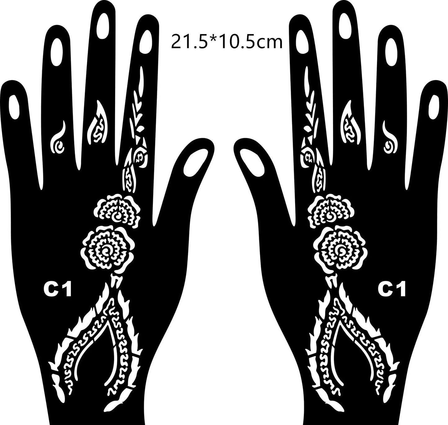 2025 New Professional Henna Stencil Temporary Hand Tattoo Body Art Sticker Template Wedding Tool Flower Tattoo Stencil