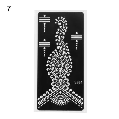 2025 New Professional Henna Stencil Temporary Hand Tattoo Body Art Sticker Template Wedding Tool Flower Tattoo Stencil