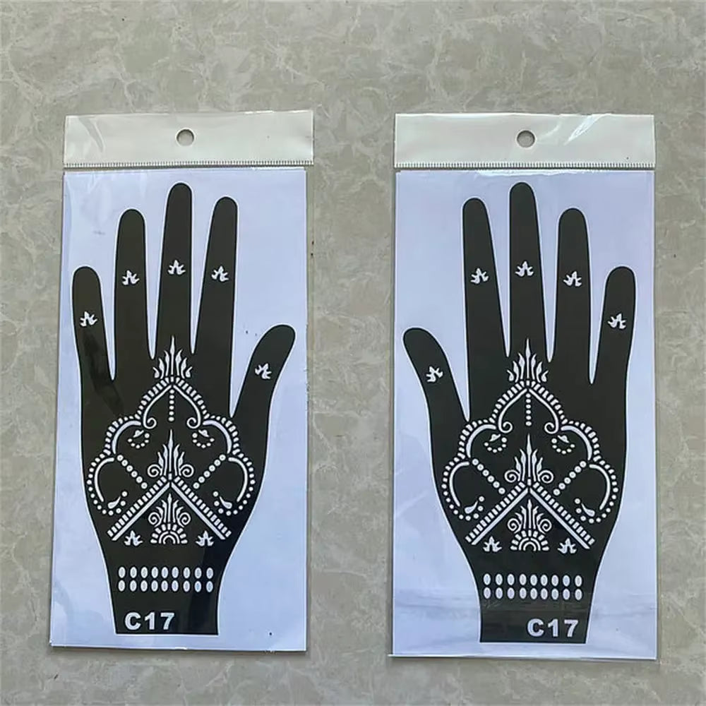 2025 New Professional Henna Stencil Temporary Hand Tattoo Body Art Sticker Template Wedding Tool Flower Tattoo Stencil