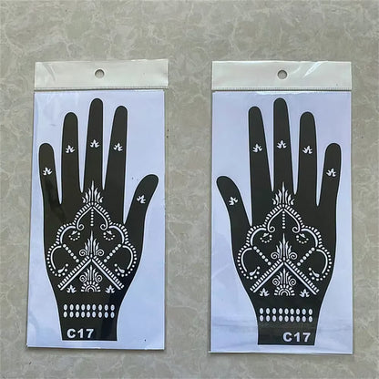 2025 New Professional Henna Stencil Temporary Hand Tattoo Body Art Sticker Template Wedding Tool Flower Tattoo Stencil