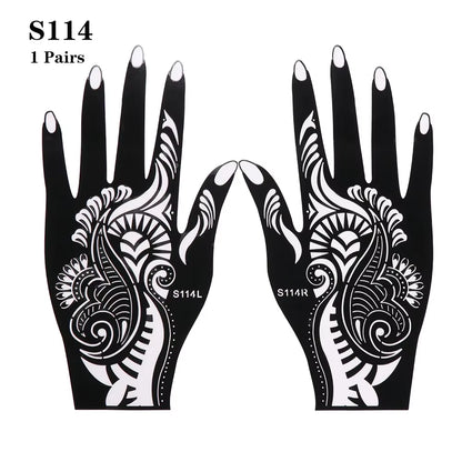 2025 New Professional Henna Stencil Temporary Hand Tattoo Body Art Sticker Template Wedding Tool Flower Tattoo Stencil