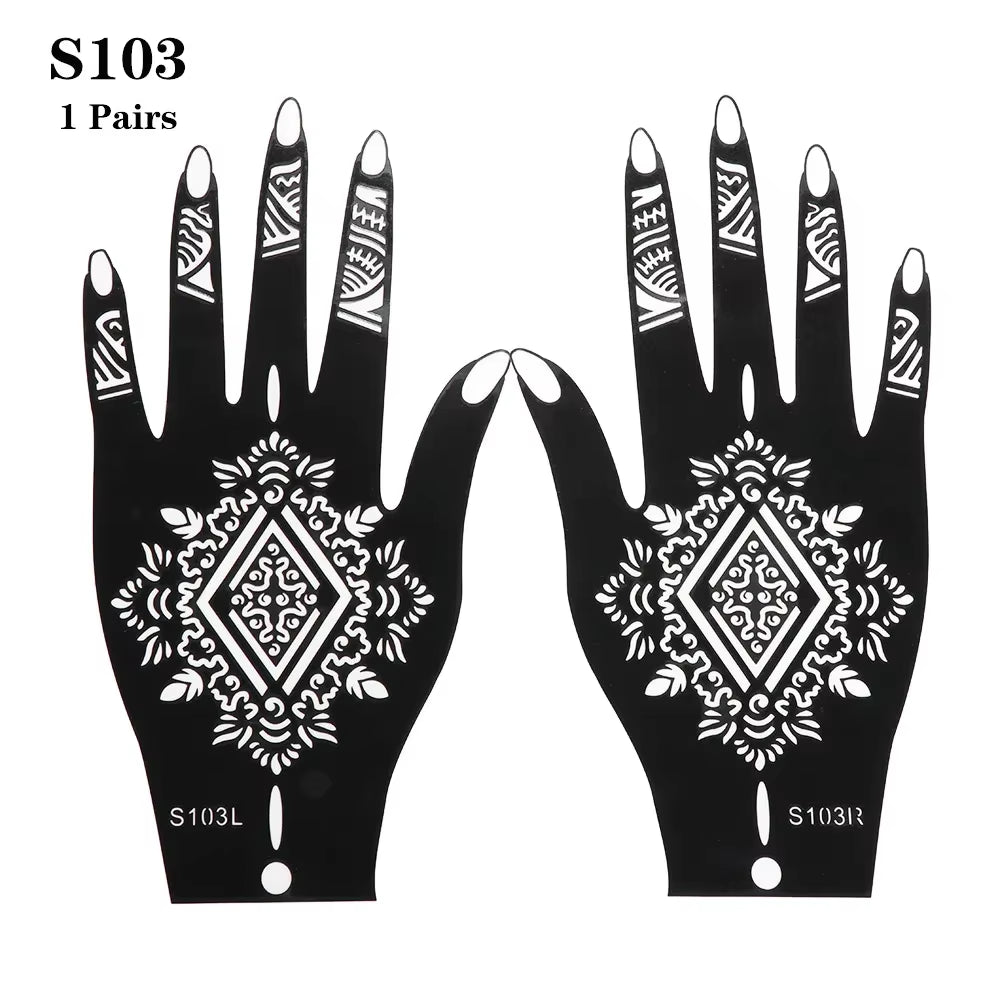2025 New Professional Henna Stencil Temporary Hand Tattoo Body Art Sticker Template Wedding Tool Flower Tattoo Stencil