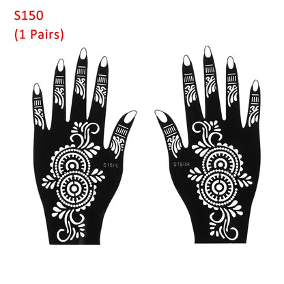 2025 New Professional Henna Stencil Temporary Hand Tattoo Body Art Sticker Template Wedding Tool Flower Tattoo Stencil