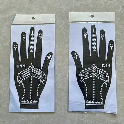 2025 New Professional Henna Stencil Temporary Hand Tattoo Body Art Sticker Template Wedding Tool Flower Tattoo Stencil