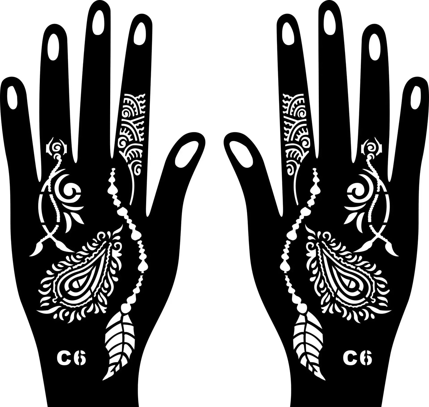 2025 New Professional Henna Stencil Temporary Hand Tattoo Body Art Sticker Template Wedding Tool Flower Tattoo Stencil