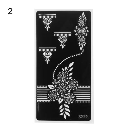 2025 New Professional Henna Stencil Temporary Hand Tattoo Body Art Sticker Template Wedding Tool Flower Tattoo Stencil
