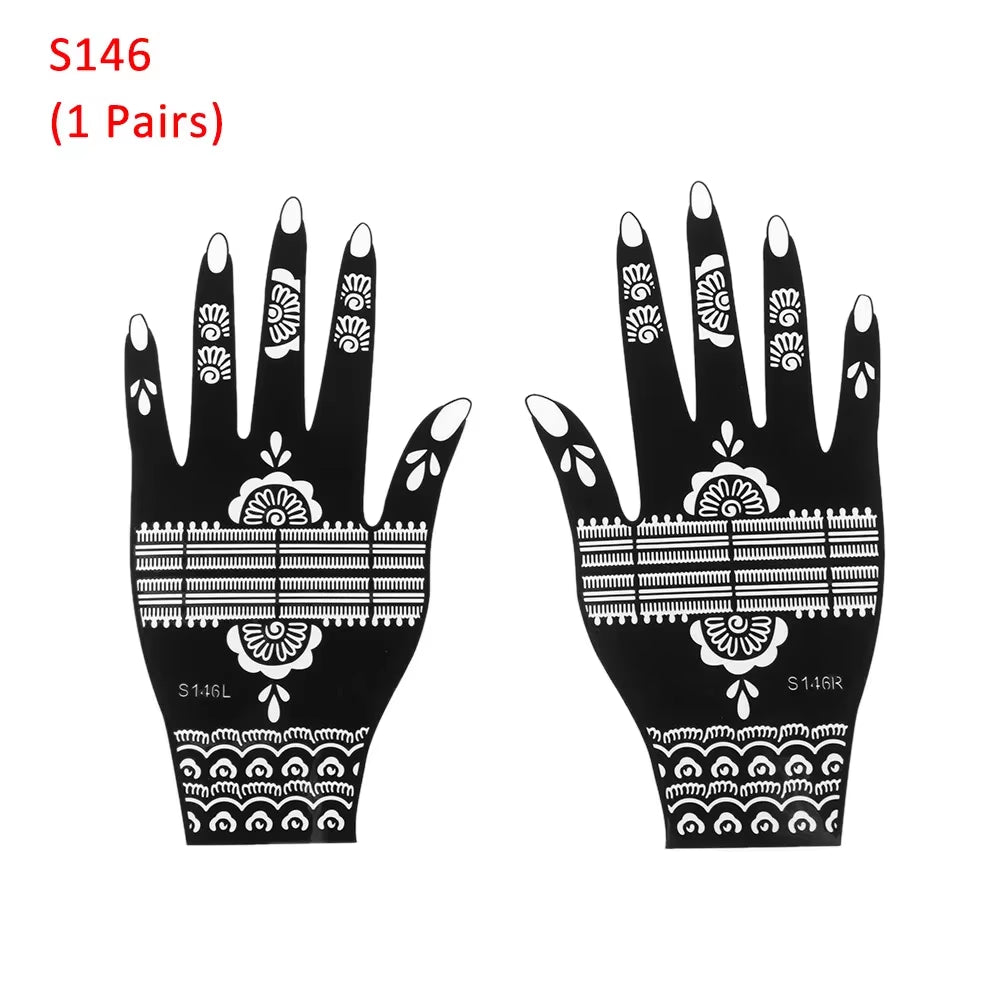 2025 New Professional Henna Stencil Temporary Hand Tattoo Body Art Sticker Template Wedding Tool Flower Tattoo Stencil